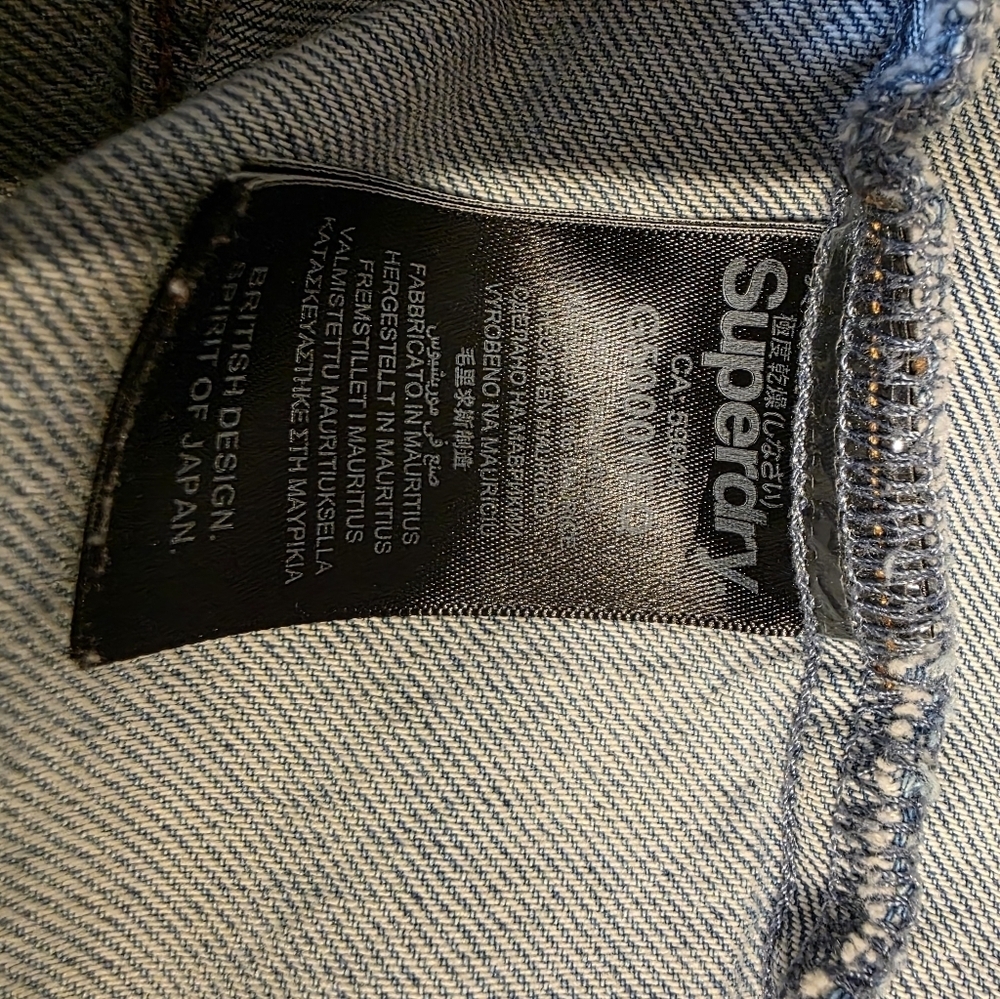 Superdry Denim Jacket with Colorful Patches - Picture 4 of 7